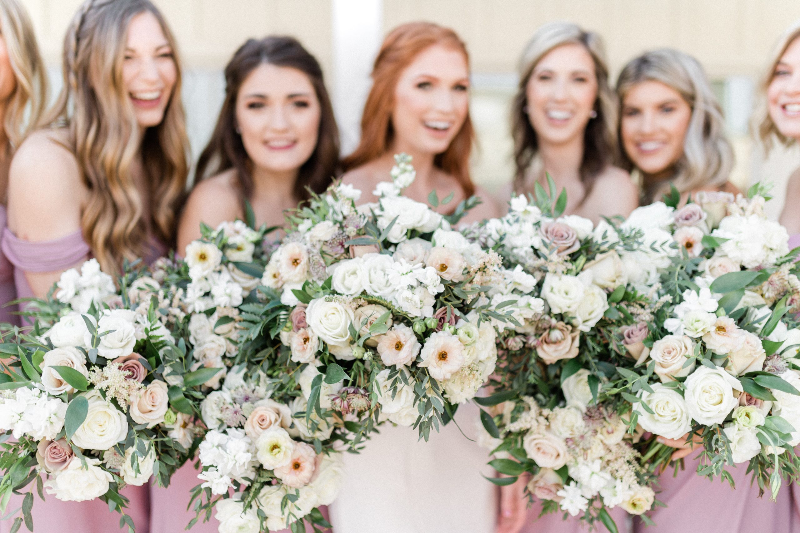 oversized modern bridal bouquet by Coneflower Designs